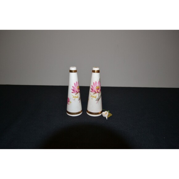 Vintage English Bone China Chrysanthemum Royal Stuart Shakers - Picture 3 of 5